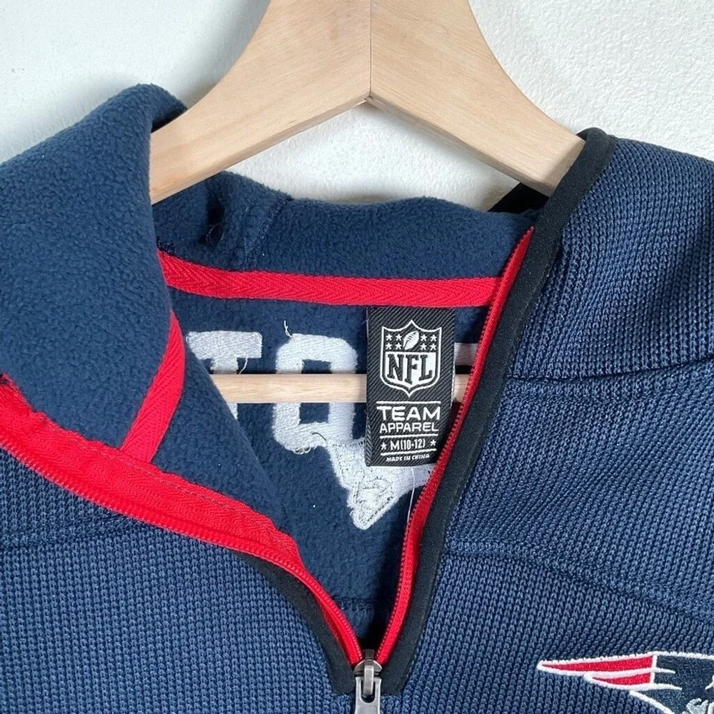 Ultra Game NFL Boys Fleece Quarter-Zip Hoodie Size Medium (10/12) NWT‎